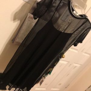 Short black mesh dress